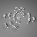 Elegant Modern Spiral Hangers Display With Multiple Hanging Clothes Arrangement