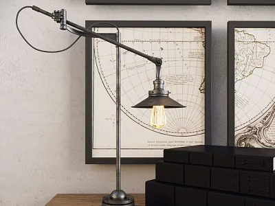 Shower Sauna Featuring Industrial Lamp And Map Arts 3d model