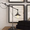 Shower Sauna Featuring Industrial Lamp And Map Arts