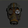 Mechanical Helmet Equipment With Steampunk Design Featuring Circular Devices Gears And Pipes