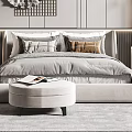 Modern Bedroom Interior Design With Large Bed Decorative Wall Rug And Accent Chair