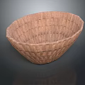 Round Decorative Handwoven Storage Basket For Household Use With Natural Design