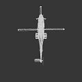 Gray Military Transport Helicopter with Open Side Door Main Rotors and Tail Rotor