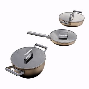 Modern pot cookware 3d model