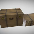 Vintage Brown Leather Suitcases With Straps And Metal Locks In Various Sizes