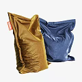 Yellow And Blue Velvet Throw Pillows With Ruched Design For Home Decor