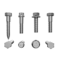 Stainless Steel Hardware Tools With Hex Bolts Nuts And Various Fasteners 3d model