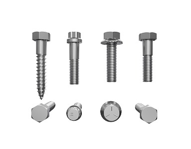 Screw Nut Stud Screw Hardware 3d model