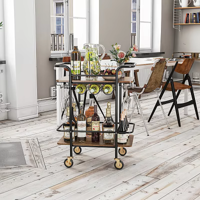 Light Luxury Dining Car 3d model