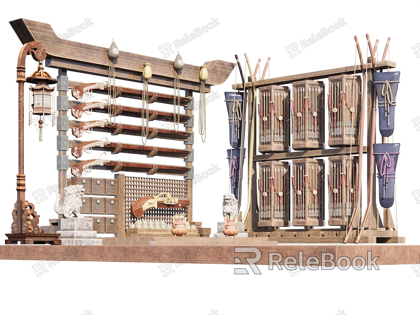 weapon rack bow and arrow gun weapon rack model