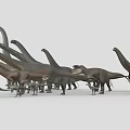 Dinosaur Game and Movie Characters Various Species Different Sizes 3d model