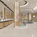 Modern Luxury Jewelry Store Interior Design With Glass Display Cases And Warm Lighting
