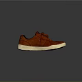 Red Casual Leather Shoes with Classic Laces and Light Colored Sole for Retro Style Look