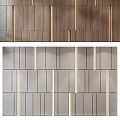 Natural Wood Grain Wall Panel Design With Intricate Joined Patterns And Texture 3d model