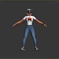 Woman Wearing VR Headset With Brain Graphic T-Shirt In Virtual Reality Experience