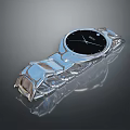 Sleek Stainless Steel Watch With Metallic Strap And Black Dial As Fashion Accessory