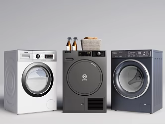 Modern Washer Dryer 3d model