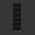 Solar Panel Structure With Multiple Panels And Blue Silver Base Device