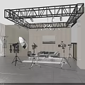 Modern Public Office Space Interior With Open Layout Workstations And Sofa Area 3d model