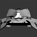 Futuristic White Tech Vehicle With Sleek Aerodynamic Design And Black Accents