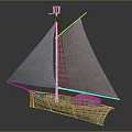 Modern Sailing Cartoon Sailing 3d model