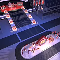 Festive 2024 New Year Decorations Featuring Red Lanterns Fu Character And Archways