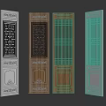 Traditional Chinese Wooden Screens With Intricate Carvings And Decorative Patterns Design