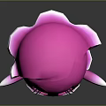 Pink Cartoon Game Movie Character With Big Blue Eyes Long Eyelashes And Round Body Shape
