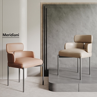 meridiani dining chair combination 3d model