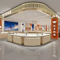 Elegant Jewelry Store Interior With Glass Display Counters And Warm Ambient Lighting