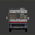 Blue White Red Motorhome Exterior With Windows And Roof Equipment Design