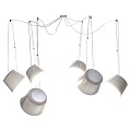 Si Nordic multi-head chandelier 18w 3d model