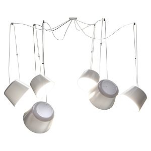 Si Nordic multi-head chandelier 18w 3d model