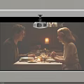 Projection Monitor System With Surveillance Camera For Indoor Dining Scene Monitoring