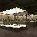 Well Lit Museum Exhibition Hall With Glass Display Cases Bronze Artifacts And Wall Descriptions