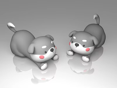 Puppy Pillow Doll Pet Cartoon Market Meichen Cute Paradise Air Model 3d model