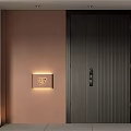 Modern Black Metal Security Door For Home Entrance With Door Number 27