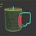 Black Metal Mug With Lid And Handle For Daily Household Use