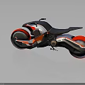 Futuristic Red And White Motorcycle With Sleek Black Accents And Sporty Modern Design