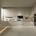 Modern Kitchen Cabinets Design With Island Counter And Appliances