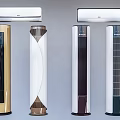 Modern Air Conditioner Fan Designs With Various Stylish Vertical Models In Multiple Colors