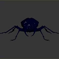 Shiny Blue Stag Beetle With Large Mandibles And Detailed Legs Against Dark Background