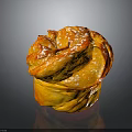 Orange Household Item With Shiny Surface And Wrinkled Texture For Home Decoration
