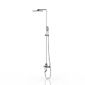 Modern Chrome Shower System With Overhead And Handheld Sprayer For Bathroom 3d model