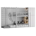 Stylish Basketball Themed Kids Bunk Bed With Storage Drawers Safety Ladders And Comfortable Pillows