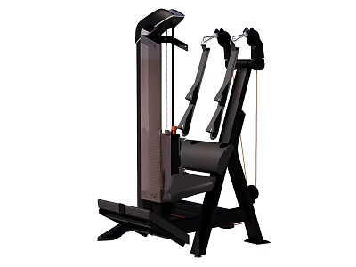 Strength Training Fitness Equipment Seated Machine With Adjustable Seat And Resistance Cables 3d model