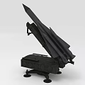 Military Missile Launcher System Featuring Deployed Missile And Stable Base Structure 3d model