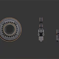 Mechanical Equipment Parts Featuring Circular Perforated Component And Strip Structures