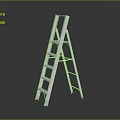 Sturdy Aluminum Step Ladder Essential Hardware Tool For Home Improvement Projects 3d model