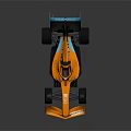Orange Racing Car With Blue Rear Wing Number 118 Modern Sleek Design And Large Wheels
